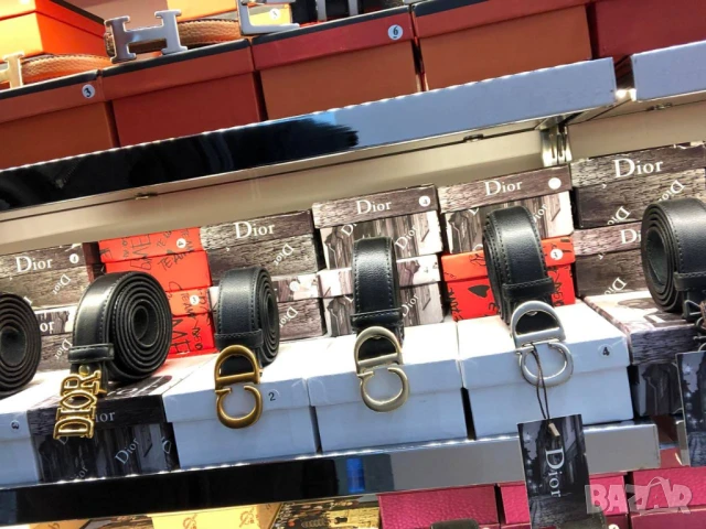 колани от естествена кожа в кутия louis vuitton gucci dior hermes prada, снимка 2 - Колани - 51356175
