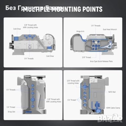 Нова Професионална Клетка за Sony Alfa 7C II/7CR - Здрава, Мултифункционална, снимка 3 - Чанти, стативи, аксесоари - 43686608