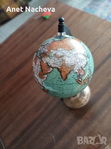 ГЛОБУС с дървен статив, снимка 2 - Декорация за дома - 48749989