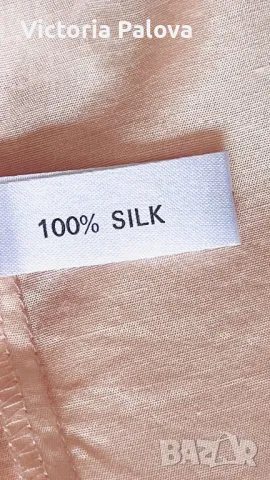 Бутикова блуза кроп FASHIONFRONT ROW 100% коприна, снимка 11 - Корсети, бюстиета, топове - 49570441