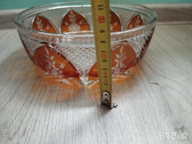Кристална купа бохемия, снимка 2 - Антикварни и старинни предмети - 44126610