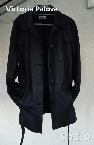 Кожено черно яке/сако   YSATIS , снимка 12 - Якета - 49047798