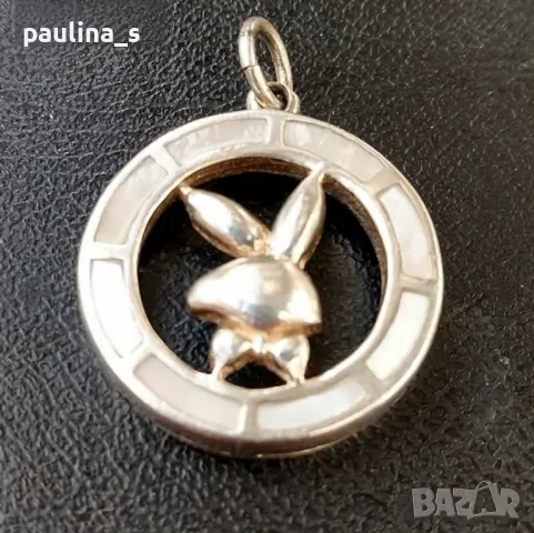 Четири броя / Масивен марков сребърен педантив/висулка "Playboy" и "Versace"/проба 925 , снимка 14 - Колиета, медальони, синджири - 29078529