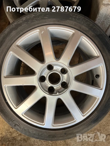 Джанти Ауди 17 5x112 7,5J ET43 с гуми 225 45 17, снимка 2 - Гуми и джанти - 53232881