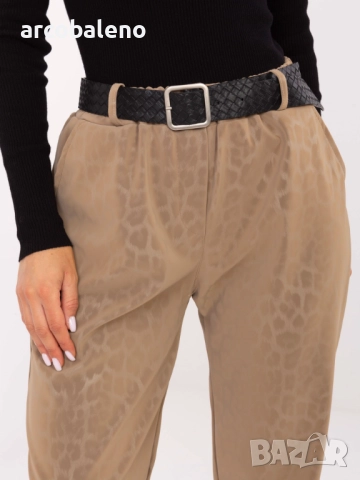 Дамски панталони от еко кожа с леопардов принт, 5цвята , снимка 13 - Панталони - 52369980