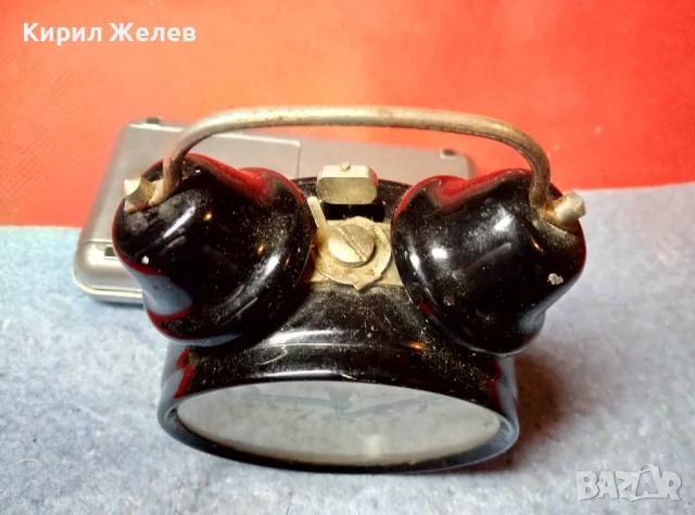 PRIM MADE in CZECHOSLOVAKIA Стар КОЛЕКЦИОНЕРСКИ ЧЕШКИ МЕХАНИЧЕН БУДИЛНИК МЕРА-ПОЛТИК 48333, снимка 8 - Антикварни и старинни предмети - 47656782