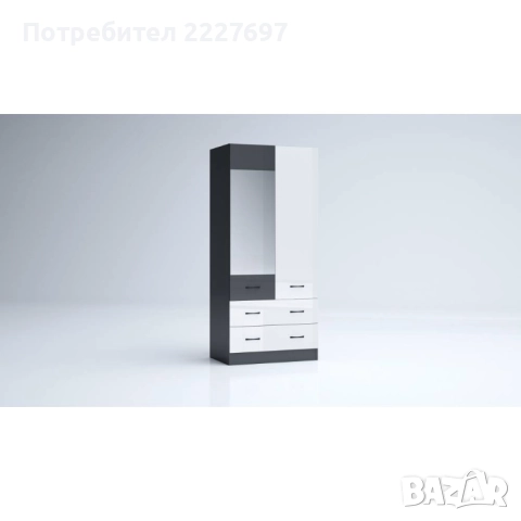Двукрилен гардероб Аполо 10, снимка 7 - Гардероби - 52221744