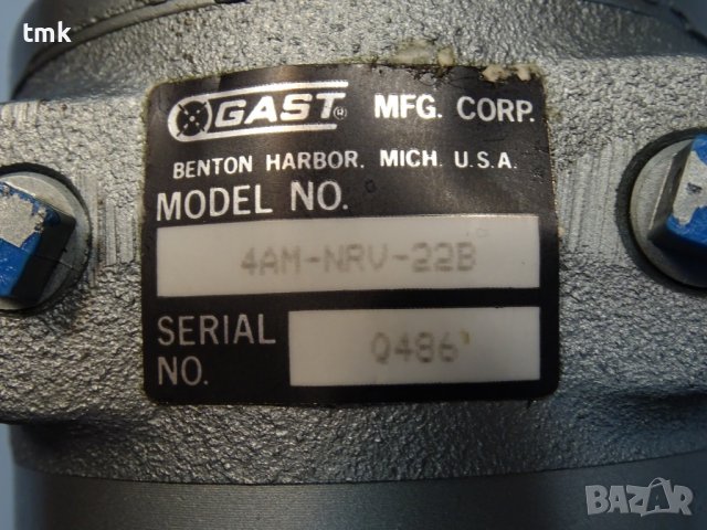 пневмо-мотор GAST 4AM-NRV-22B Reversible Lubricated Air Motor, снимка 5 - Резервни части за машини - 37732690