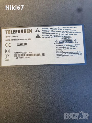 Telefunken 32HB550 Mainboard 17MB211, снимка 4 - Части и Платки - 34983652