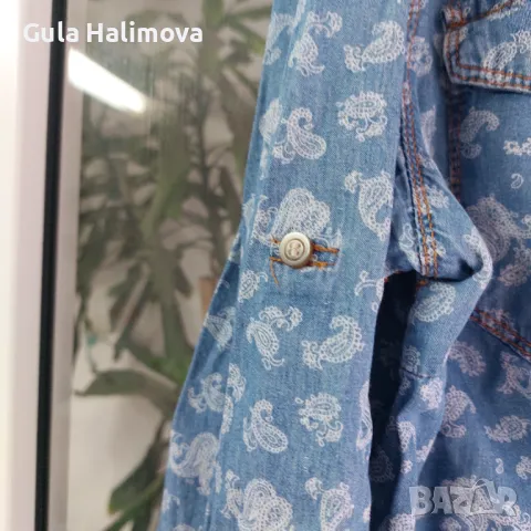 Дънкова риза , снимка 4 - Ризи - 48321653