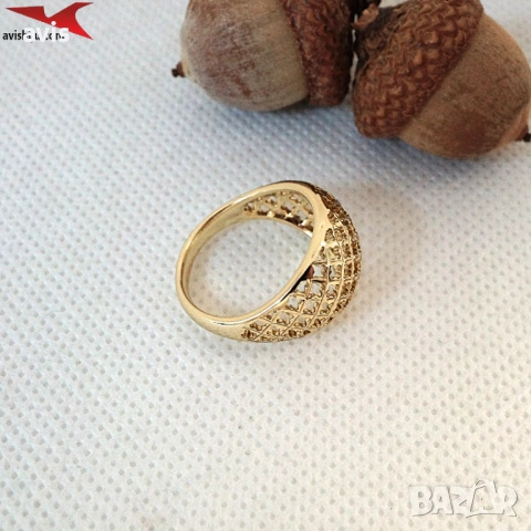 Пръстен с 14К златно покритие 224828, снимка 3 - Пръстени - 52747175