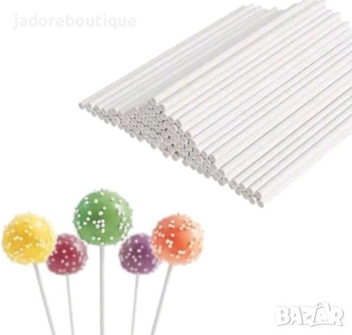 Хартиени клечки за близалки / пръчици за лолипопс 10 см/ 15 см - 25 бр