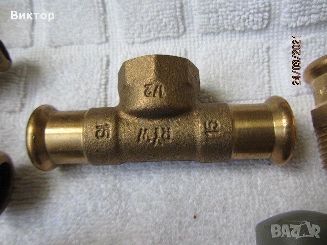 Месингови фитинги - сет от 12 броя, снимка 6 - ВИК - 31385243