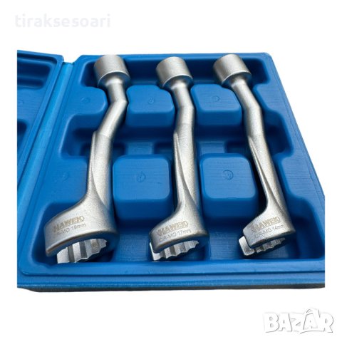 Комплект ключове за тръбичките на дюзите към инжекторите HAWEK HW-1050, снимка 2 - Други инструменти - 43897164
