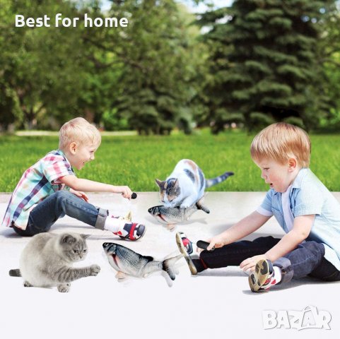 Интерактивна риба с дистанционно Floppy Fish Cat Toy, снимка 6 - За котки - 36616561