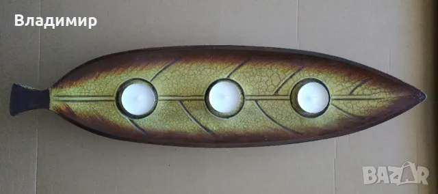 Декоративна дървена поставка за чаени свещи, снимка 13 - Декорация за дома - 50069528