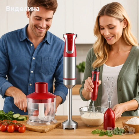 Пасатор 3 в 1 с чопър и бъркалка Royalty Line RL-ESMS800, снимка 3 - Чопъри и пасатори - 51804049