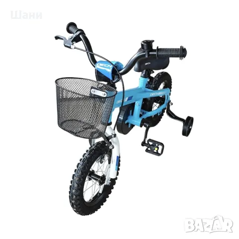 Детски велосипед Dech, 12”, помощни колела, Син, снимка 4 - Детски велосипеди, триколки и коли - 49501603
