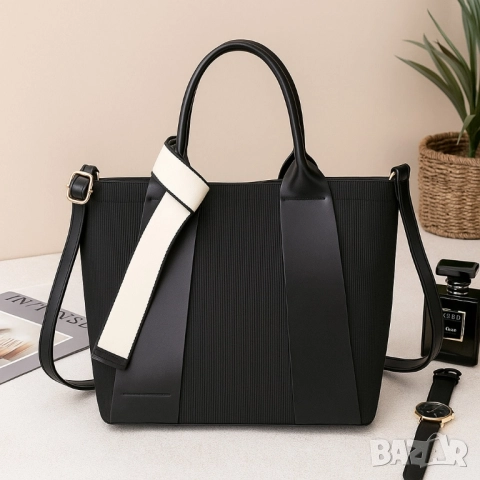 Дамска чанта с идеална вместимост и елегантен дизайн с включено портмоне, снимка 7 - Чанти - 51883992