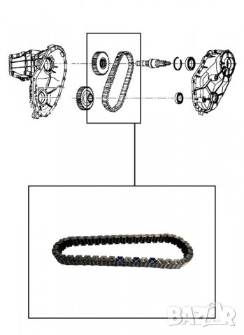 Верига Раздатъчна кутия Audi Q7, VW Touareg-Amarok,Porsche Cayennе, снимка 1 - Части - 26612040