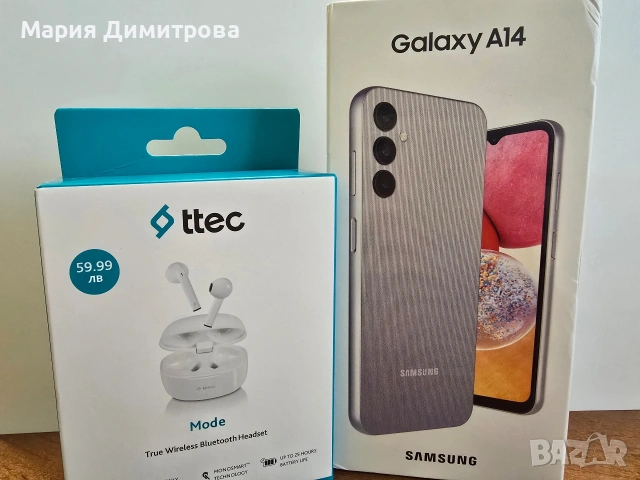 Samaung Galaxy A14 64 GB RAM с подарък слушалки