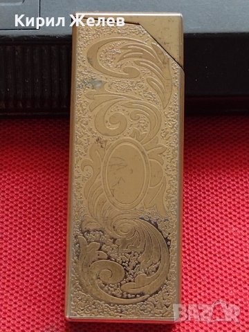 ФЕШЪН ЗАПАЛКА ЗЛАТИСТА ИНКРОСТИРАНА РАБОТИ МЕТАЛНА МНОГО КРАСИВА 22089, снимка 2 - Запалки - 39084672