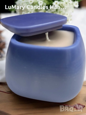 Свещ “ Синя тишина”, снимка 4 - Декорация за дома - 53224736