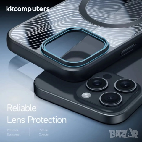 Силиконов твърд кейс Dux Ducis AIMO с Magsafe и Протектор За iPhone 16 Pro (6.3), Черен, снимка 4 - Калъфи, кейсове - 51961697