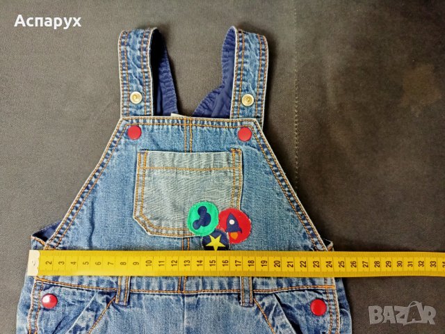 Бебешки дънков гащеризон с Мики Маус, снимка 4 - Бебешки гащеризони - 42982864