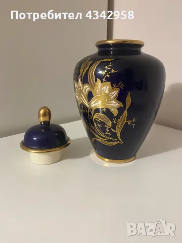 Ретро ваза. Порцелан.Кобалт. , снимка 3 - Други ценни предмети - 48709267