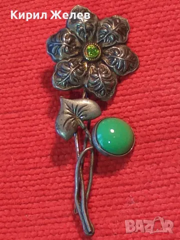 Старинна РЕТРО АРТ БРОШКА РОЗА РЯДКА РЪЧНА МАЙСТОРСКА ФИНА ИЗРАБОТКА КОВАНО ЖЕЛЯЗО УНИКАТ 48756, снимка 13 - Антикварни и старинни предмети - 48818768