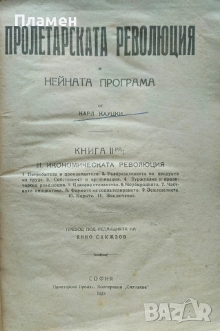 Пролетарската революция и нейната програма. Книга 2: Икономическата революция Карл Кауцки, снимка 2 - Антикварни и старинни предмети - 52340732