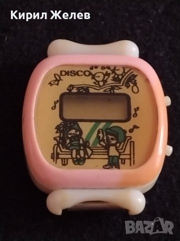 Детски модел електронен часовник рядък колекционерски от соца DISCO уникат - 26803, снимка 2 - Антикварни и старинни предмети - 36586241