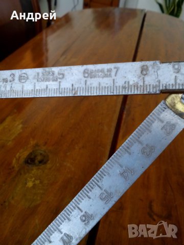 Стар дърводелски метър, снимка 4 - Други ценни предмети - 27417897