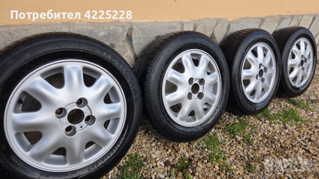 Джанти с гуми 4x100 r14, снимка 7 - Гуми и джанти - 53610063