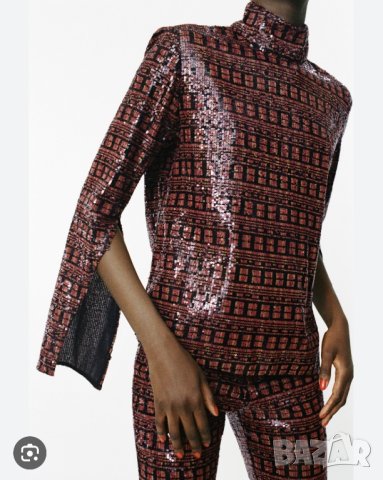 комплект пайети паети зара zara , снимка 2 - Костюми - 42144227
