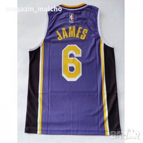Мъжки Баскетболен Потник – NBA LOS ANGELES LAKERS Lebron James 6; размери: от S до 2XL, снимка 2 - Баскетбол - 35517336
