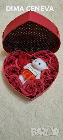 Сърце, ароматни рози, сапунчета., снимка 2 - Романтични подаръци - 49064703