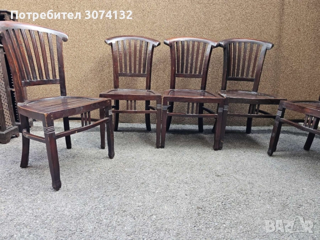 Масивни трапезни столове от тиково дърво, снимка 3 - Столове - 53566469