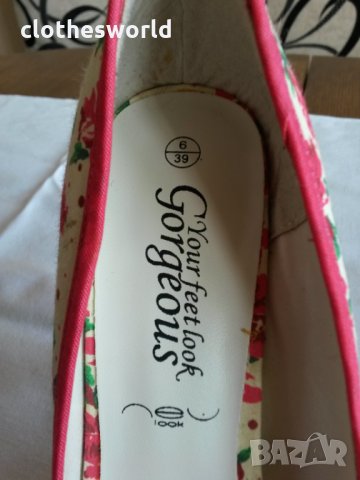 Дамски обувки на цветя с ток New Look, снимка 5 - Дамски обувки на ток - 11694904