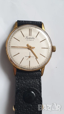 Мъжки механичен часовник RAKETA 2603, 16 jewels, снимка 2 - Антикварни и старинни предмети - 53464492