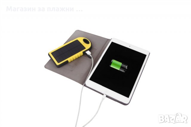 Външна батерия Amio Power Bank 20000 mAh Solar с 2 USB порта, светодиоден фенер,водоустойчива, снимка 8 - Други стоки за дома - 28462066