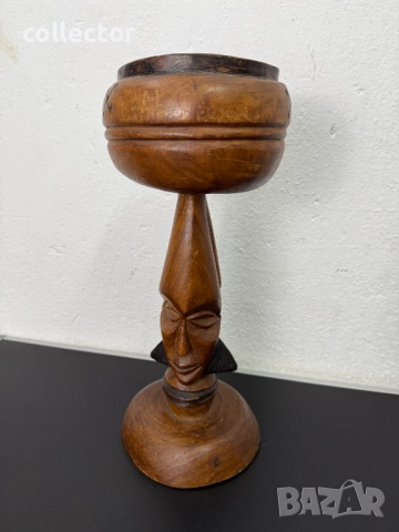 Африканска поставка за цветя / пепелник. №7426, снимка 3 - Антикварни и старинни предмети - 51936478