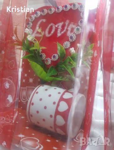 Комплект сърце + чаша подарък за евтин подарък за скъп човек, снимка 2 - Декорация за дома - 27282035