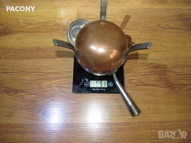 Медни съдове - тигани,купа,чайник, снимка 15 - Прибори за хранене, готвене и сервиране - 48843003