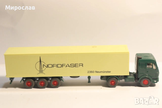 WIKING H0 1/87 MERCEDES РЕМАРКЕ КОЛИЧКА КАМИОН МОДЕЛ, снимка 3 - Колекции - 52501781