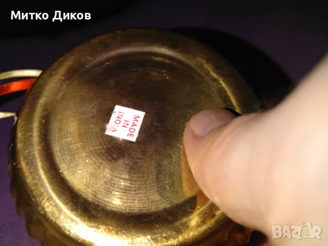 Месингова подаръчна кошничка фи 12см Индия, снимка 8 - Декорация за дома - 47440815