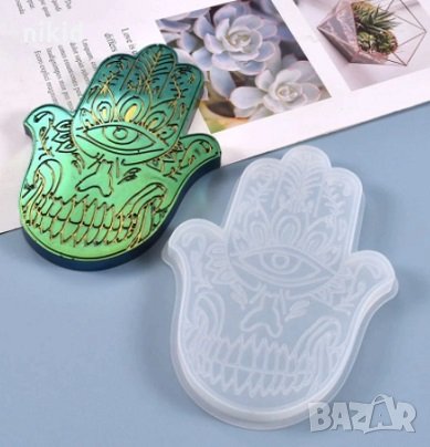 Хамса ръката на Фатима ръка голям силиконов молд форма фондан шоколад гипс смола декор