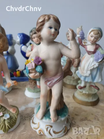 8бр малки порцеланови фигури/деца-влюбени-дядо/Каподимонте статуетки 11-18см, снимка 5 - Статуетки - 50289489