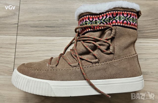 Дамски кожени боти Tom's -37/38, снимка 5 - Дамски боти - 43252511